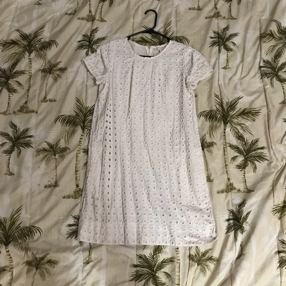 White eyelet dress